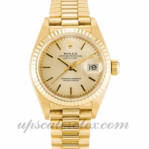 Damas Rolex Datejust Lady 69178 Caja de 26 mm Movimiento automático Esfera de champán
