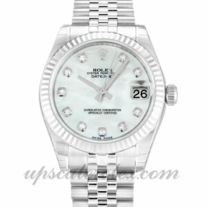 Damas Rolex Datejust Lady 178274 Caja de 31 mm Movimiento automático Nácar - Esfera de diamantes blancos