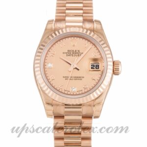 Damas Rolex Datejust Lady 179175F Caja de 26 mm Movimiento automático Nácar - Dial de diamantes Goldust