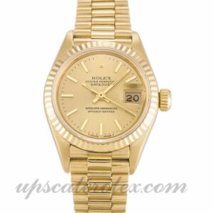 Damas Rolex Datejust Lady 69178 Caja de oro amarillo de 26 mm Movimiento automático