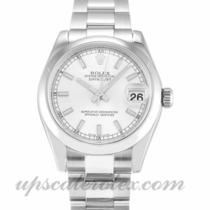 Damas Rolex Datejust Lady 178240 Caja de 30 mm Movimiento automático Esfera plateada