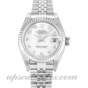 Damas Rolex Datejust Lady 79174 Caja de 26 MM Movimiento automático Nácar - Esfera blanca