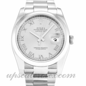 Hombre Rolex Datejust 116200 Caja de 36 mm Movimiento automático Esfera plateada