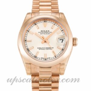 Damas Rolex Datejust Lady 178245F 31 MM Caja Movimiento automático Esfera plateada