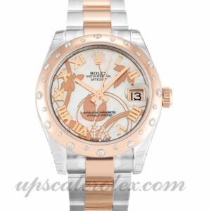 Damas Rolex Datejust Lady 178341 Caja de 31 mm Movimiento automático Nácar - Dial de diamantes florales blancos