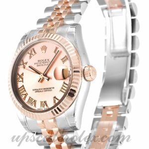 Unisex Rolex Mid-Size Datejust 178271 Caja de 31 mm Movimiento automático Esfera rosa