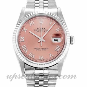 Hombre Rolex Datejust 16234 Caja de 36 mm Movimiento automático Esfera rosa
