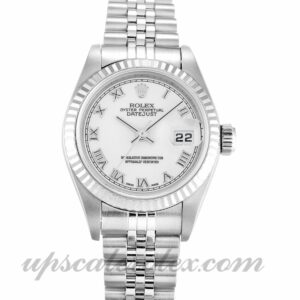 Damas Rolex Datejust Lady 79174 Caja de 25 mm Movimiento automático Esfera blanca