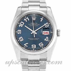 Hombre Rolex Datejust 116200 Caja de 36 mm Movimiento automático Esfera concéntrica azul