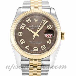Hombre Rolex Datejust 116233 Caja de 36 mm Movimiento automático Esfera de bronce