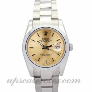 Hombre Rolex Datejust 16013 36 MM Caja Champagne Dial Movimiento automático