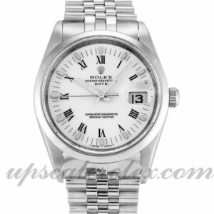 Unisex Rolex Oyster Perpetual Date 15200 Caja de 34 mm Movimiento automático Esfera blanca