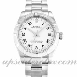 Damas Rolex Lady Oyster Perpetual 177210 Caja de 31 mm Movimiento automático Esfera blanca