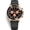 Rolex Daytona 116515ln Reloj de 40 mm con esfera negra y ruleta rosa para hombre