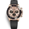 Rolex Daytona 116515ln Reloj de 40 mm con esfera de oro rosa y ruleta negra para hombre