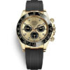 Reloj Rolex Daytona 116518 con esfera dorada y ruleta negra para hombre de 40 mm