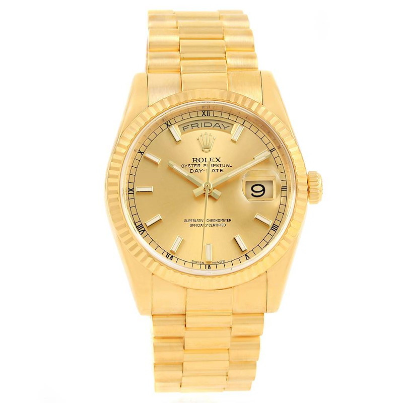 Alojamiento Por lo tanto virtud Reloj Rolex Day-Date 118238 dorado de 36 mm para hombre - Replicas De  Relojes | Comprar Mejores Replica Rolex Watches