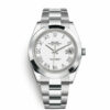Rolex Datejust 126300 Reloj blanco unisex de 41 mm