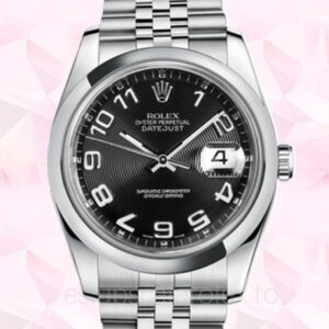 Rolex Datejust de los hombres 116200BKCAJ Esfera concéntrica negra Pulsera