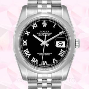 Rolex Datejust de los hombres 116200BKRJ 36mm Tono plateado Automático