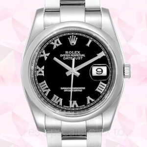 Rolex Datejust de los hombres 116200BKRO 36mm Tono plateado Automático