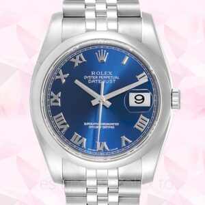 Rolex Datejust de los hombres 116200BLRJ Tono plateado Pulsera