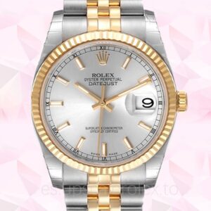 Rolex Datejust de los hombres 116233SSJ 36mm Automático Tono plateado