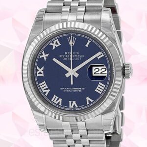 Rolex Datejust de los hombres 116234BLRJ Tono plateado Automático