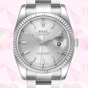 Rolex Datejust de los hombres 116234SSO Esfera plateada 36mm