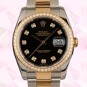 Rolex Datejust de los hombres 116243BKDO 36mm Esfera negra Automático