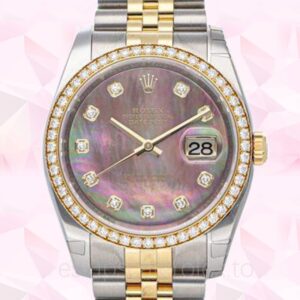 Rolex Datejust de los hombres 116243BKMDJ 36mm Madre perla Pulsera