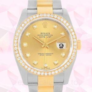 Rolex Datejust de los hombres 116243CDO 36mm Esfera de champán