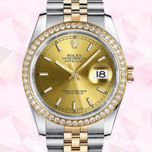 Rolex Datejust de los hombres 116243CSJ Automático Pulsera Esfera de champán