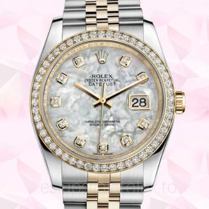 Rolex Datejust de los hombres 116243MDJ Tono plateado Pulsera Madre perla