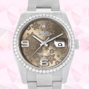 Rolex Datejust de los hombres 116244BFAO Esfera floral de bronce 36mm