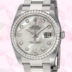 Rolex Datejust de los hombres 116244MDO Tono plateado Automático
