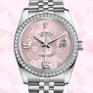 Rolex Datejust de los hombres 116244PFAJ Esfera floral rosa Pulsera Automático