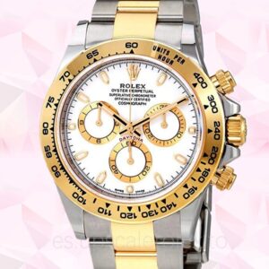 Rolex Daytona 116503WSO de los hombres Oysterlock Esfera blanca Tono plateado