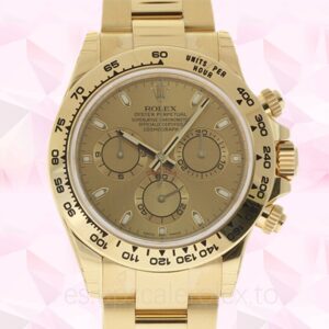Rolex Daytona 116508CSO de los hombres Esfera de champán 40mm Tono de oro amarillo