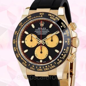 Rolex Daytona 116518BKCSR de los hombres Tono dorado 40mm Esfera negra