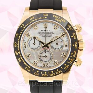 Rolex Daytona 116518MDR de los hombres Tono dorado Madre perla Dial Banda elástica