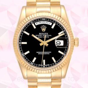 Rolex Day-Date 118238BKSP de los hombres Esfera negra Automático