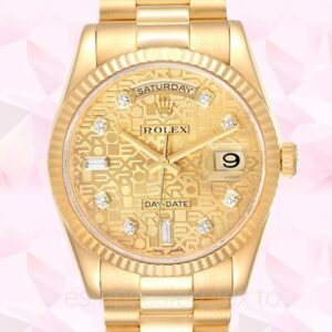 Rolex Day-Date 118238CJDP de los hombres Tono de oro amarillo Automático Pulsera