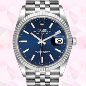 Rolex Datejust 126234BLSJ de los hombres Pulsera Tono plateado