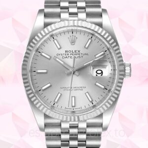 Rolex Datejust 126234SSJ de los hombres Esfera plateada 36mm Tono plateado