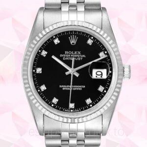 Rolex Datejust 16234BKDJ de los hombres Automático Pulsera