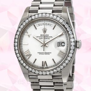 Rolex Day-Date 228349WRP de los hombres Esfera blanca Automático