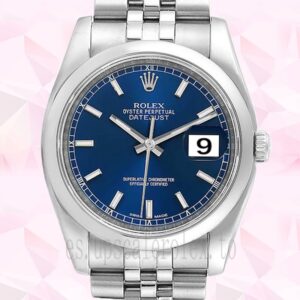 Rolex Datejust De Los Hombres 36mm 116200BLSJ Esfera Azul