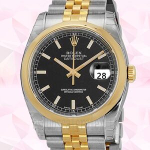 Rolex Datejust 116203BKSJ De Los Hombres 36mm Pulsera Jubileo