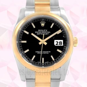 Rolex Datejust De Los Hombres 36mm 116203BKSO Pulsera De Ostras